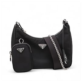 Prada Borsa a tracolla pouch Re-Edition 2005 in nylon Econyl Nero