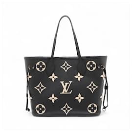 Louis Vuitton Borsa a spalla Shopper Neverfull MM in pelle Empreinte Nero