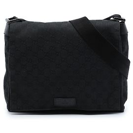 Borsa a tracolla Gucci GG Canvas nera