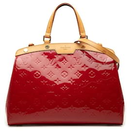 Borsa Satchel Brea MM Louis Vuitton Monogram Vernis Rossa