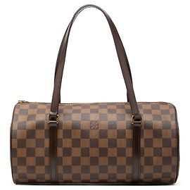 Borsa a mano Louis Vuitton Papillon 30 Damier Ebene Marrone