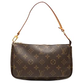 Borsa a tracolla Louis Vuitton Monogram Pochette Accessoires Marrone