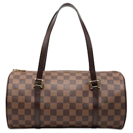 Borsa a mano Louis Vuitton Papillon 30 Damier Ebene Marrone