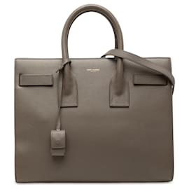 Borsa Sac De Jour Small in pelle marrone Saint Laurent