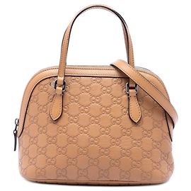 Borsa Mini Guccissima Dome marrone Gucci