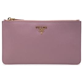 Pouch piatta Prada Saffiano rosa