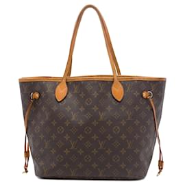 Borsa Tote Louis Vuitton Monogram Neverfull MM Marrone