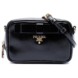 Borsa Camera Prada Saffiano Vernice Fiocco Nera