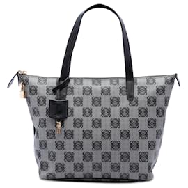 Tote LOEWE Anagram in tela rivestita grigia