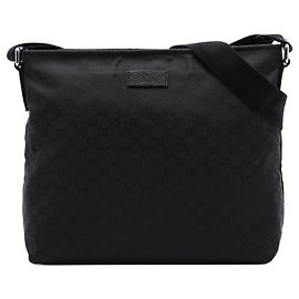 Borsa a tracolla Gucci GG in nylon nera