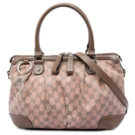Gucci GG Canvas Sukey Satchel Beige