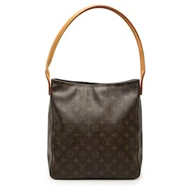 Borsa a tracolla Louis Vuitton Monogram Looping GM Marrone