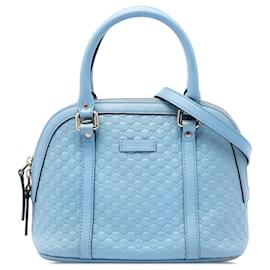 Borsa Dome Mini Microguccissima Gucci Blu