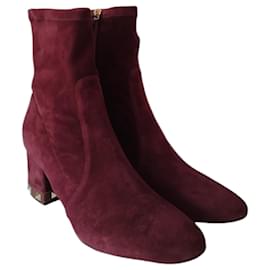 Valentino Garavani Rockstud Botines de Ante Morados