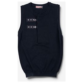 Prada 2000s Chaleco de punto sin mangas con hebillas bondage