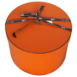 Hermès Scatola per Cappelli Rotonda Arancione