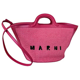 Marni Borsa Tote in Rafia Rosa