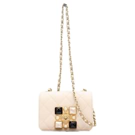 Borsa a tracolla Chanel Ivory Lamb Gripoix Matelassé