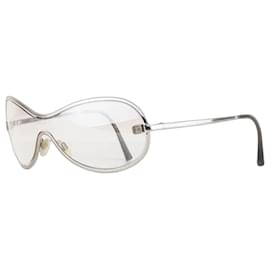 Chanel by Karl Lagerfeld 2000er '4030' Aviator Wrap Mask Shield Sonnenbrille