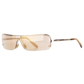 Miu Miu 2000s Rimless Shield Mask Wrap Sonnenbrille