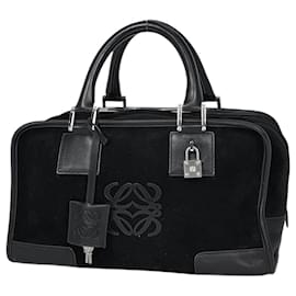 Borsa a mano Loewe Amazona 28 Anagram in camoscio