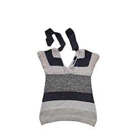 Brunello Cucinelli gestreifter kurzer Pullover