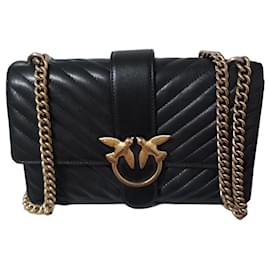 Sac à bandoulière Pinko en cuir noir