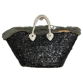 Autre Marque Borsa Rapture in vera pelliccia e paillettes
