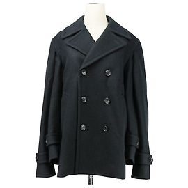 Autre Marque Comme des Garcons Abrigo Pea Coat de lana de doble manga