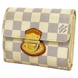 Cartera Tri-fold Louis Vuitton Damier Azur Portefeuille Joy