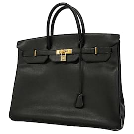 Hermès Bolso Hermes Birkin 40 en piel Ardennes negra