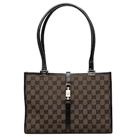Borsa Tote Gucci Jackie in tela GG marrone