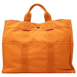 Hermès Orange Canvas Fourre Tout MM