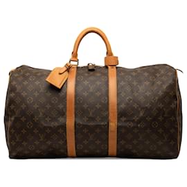 Louis Vuitton Brown Monogram Keepall 55