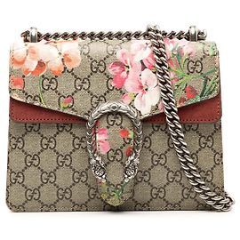 Gucci Beige Small GG Supreme Blooms Dionysus Crossbody