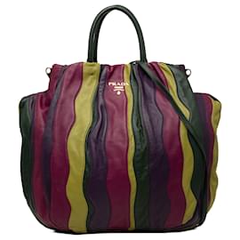 Borsa Satchel Prada Multi Multicolor Nappa Waves