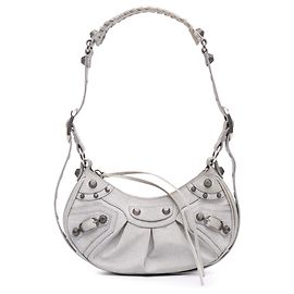 Balenciaga Silver Sparkling Fabric Motocross Le Cagole XS