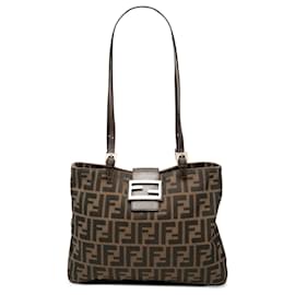 Borsa a tracolla Fendi Brown Zucca Canvas
