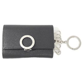 Bulgari Porta-chaves Bvlgari em pele de vitelo preta