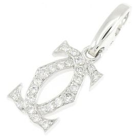Charm Cartier 2C in oro bianco 18K e diamante
