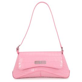 Balenciaga XX Small Flap Schultertasche aus rosa geprägtem Leder