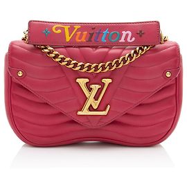Bolso de hombro Louis Vuitton New Wave Chain MM en piel de becerro