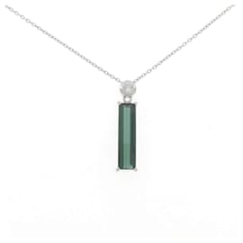 Autre Marque Collana in platino Pt900 Pt850 con tormalina