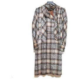 Valentino Vintage Check Satin 2way Kleidmantel