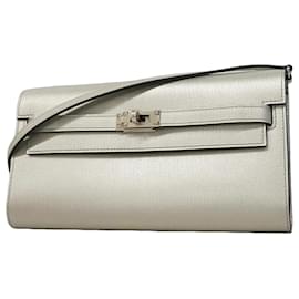 Portafoglio Hermes Kelly To Go Chevre Shamkila Silver - Hermès
