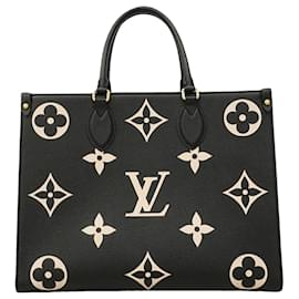 Borsa Tote Louis Vuitton Monogram Empreinte Bicolor OnTheGo MM