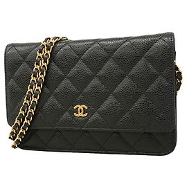 Portafoglio a spalla con catena Chanel Matelassé