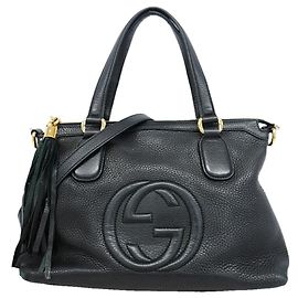 Borsa tote Gucci Soho in pelle nera