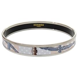 Bracelet Hermès Email PM Métal Argent Bleu