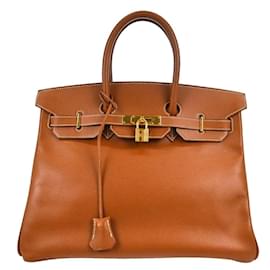 Hermès Hermes Birkin Gold Courchevel con Gold Hardware 35